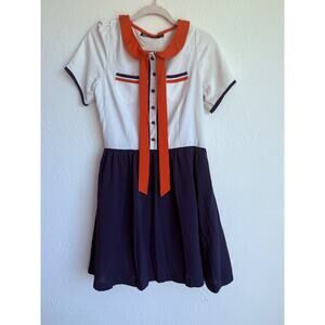 Dear Creatures ModCloth Peter Pan Collar Dress Size Medium Retro Rockabilly Twee